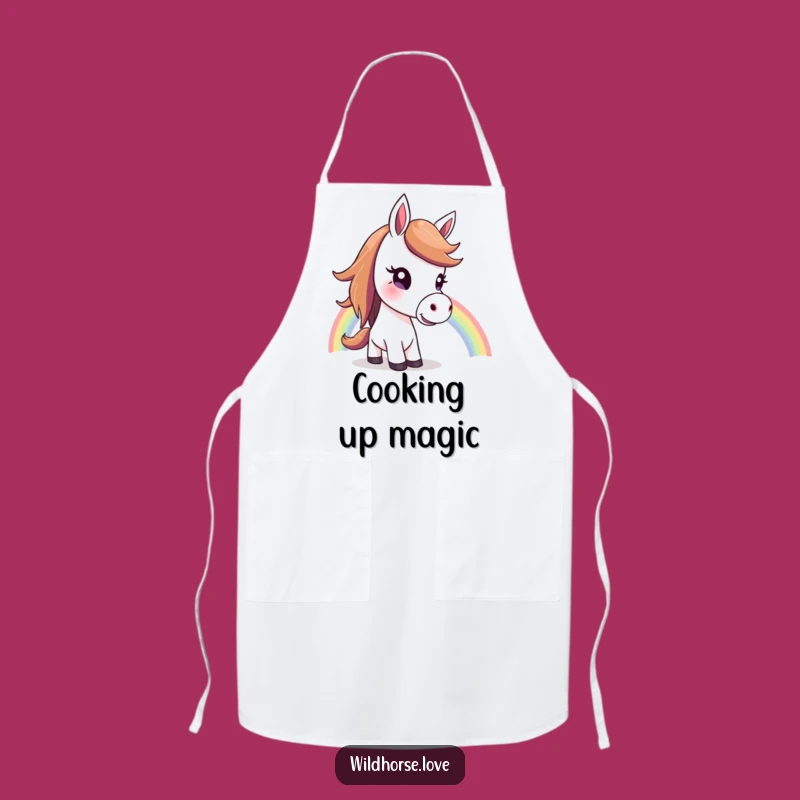 Funny Horse Rainbow Apron: Curious Chef's Delight, Hilarious Funny Gift for Kitchens!