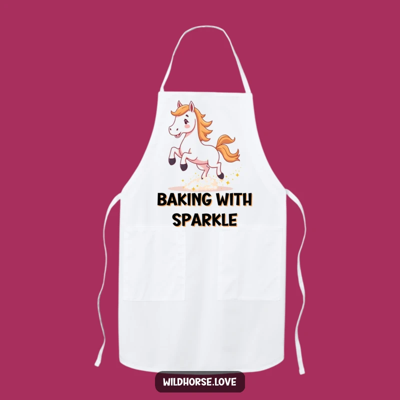 Funny Horse Sparkle Apron: Magical Cooking Dust, Hilarious Funny Gift for the Kitchen!
