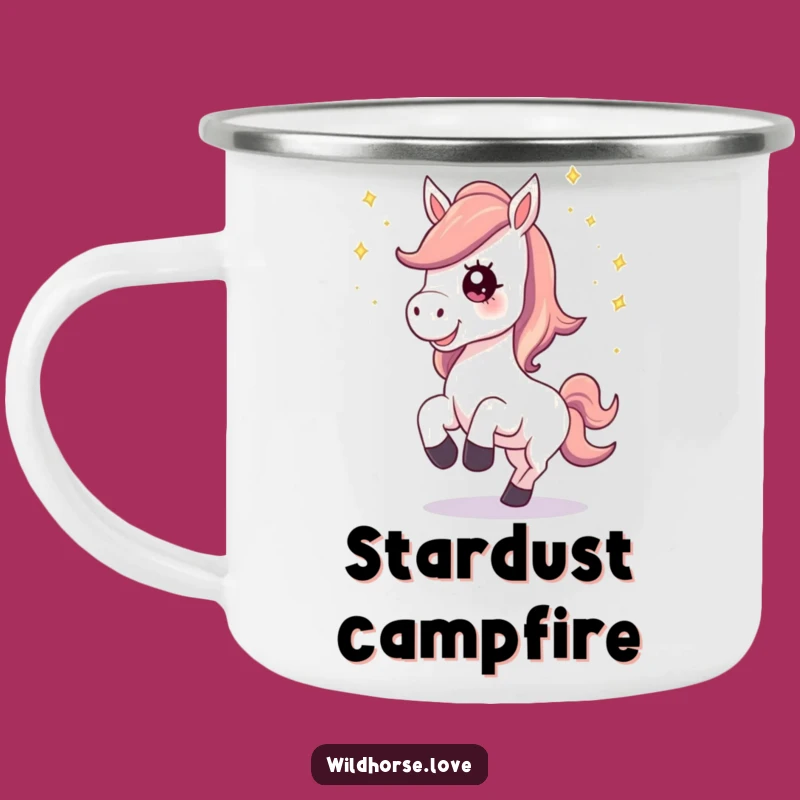 Funny Horse Stardust Camping Mug: Outdoor Magical Horse Mug, Gift
