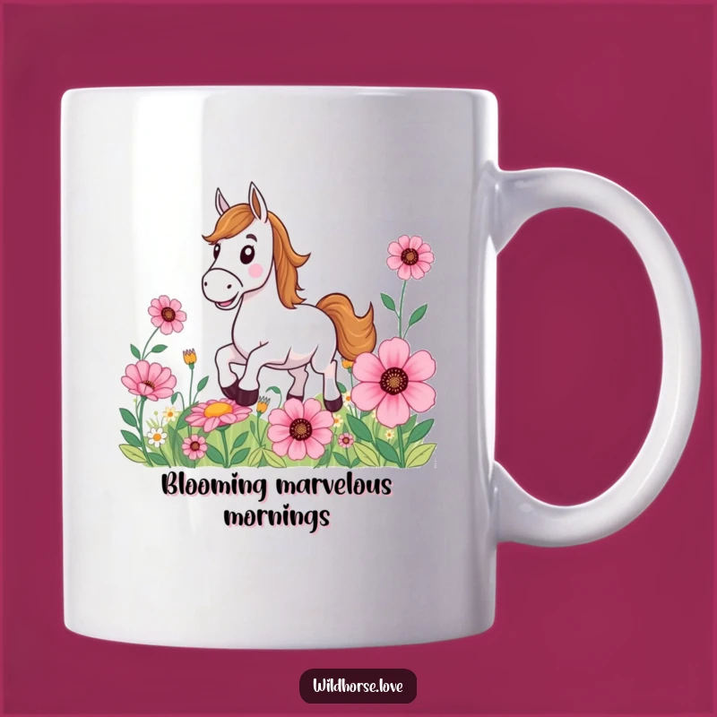 Funny Horse Galloping Mug: A Joyful Garden Gallop, Perfect Funny Gift for Equestrians!