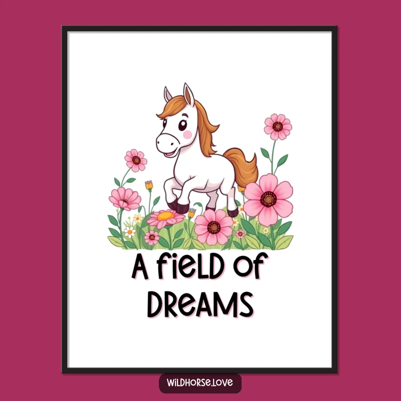 Funny Horse Digital Art: Grinning Gallop Art, Captivating Funny Gift for Instant Joy!