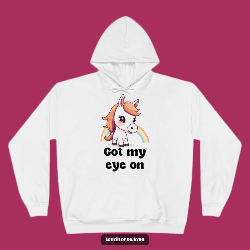 Funny Horse Rainbow Hoodie: Cozy Curiosity, Ultimate Funny Gift for Comfort!