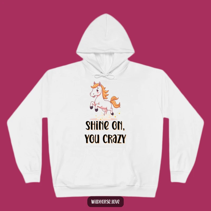 Funny Horse Sparkle Hoodie: Cozy Magic Kick Up Dust, Ultimate Funny Gift for Warmth!