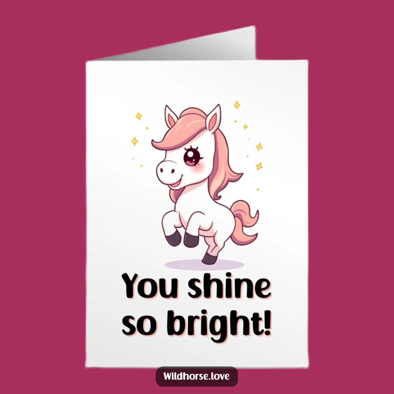 Free Printable Congrats Card: Stellar Horse Achievement, Funny Downloadable Greeting