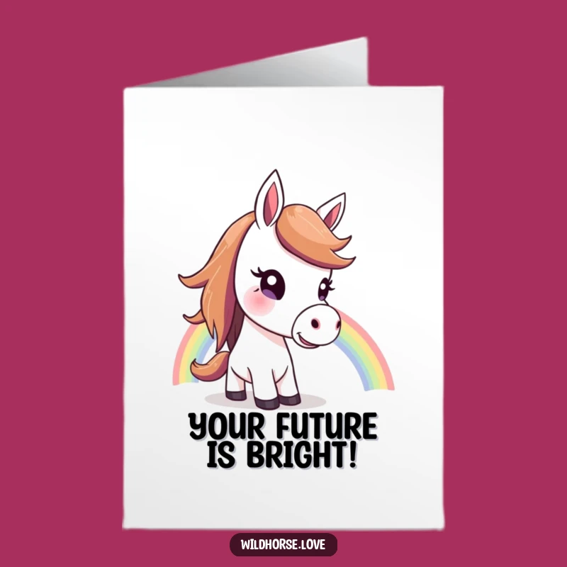 Free Printable Congratulations Card: Horse Rainbow Hope Greeting Card