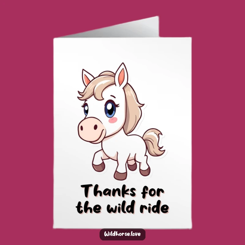 Free Printable Horse Thank You Card: Funny DIY Gift of Thanks