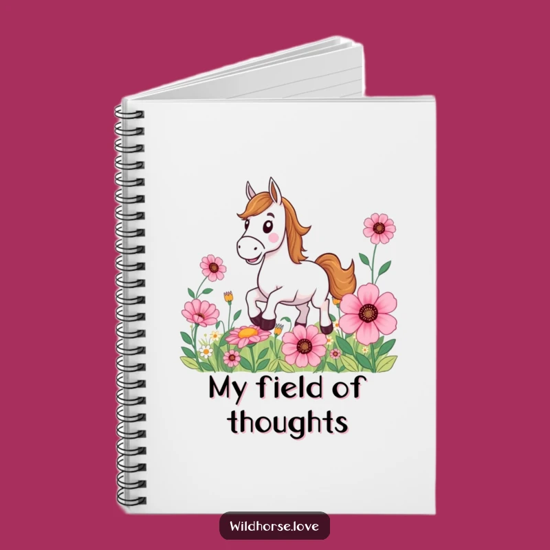 Funny Horse Notebook: Gallop Your Ideas in Flowers, Perfect Funny Gift for Writers!