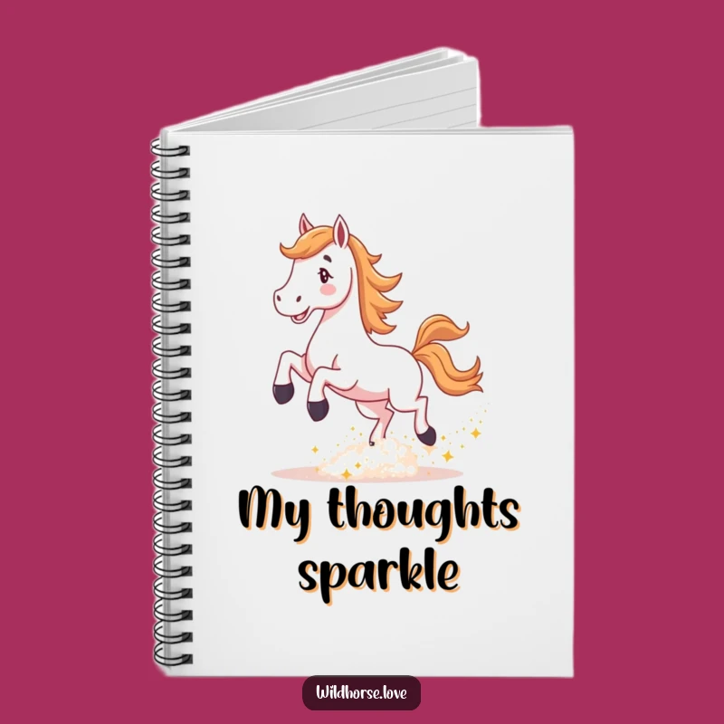 Funny Horse Sparkle Notebook: Journal Your Magic Dust, Perfect Funny Gift for Ideas!