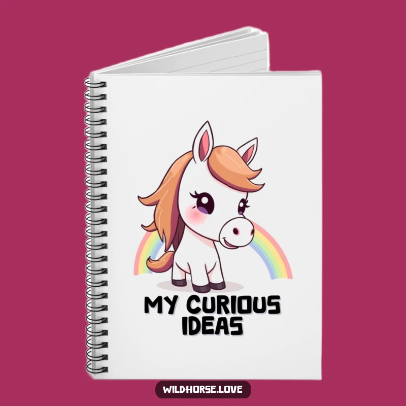 Funny Horse Rainbow Notebook: Journal Your Dreams, Perfect Funny Gift for Hopeful Writers!